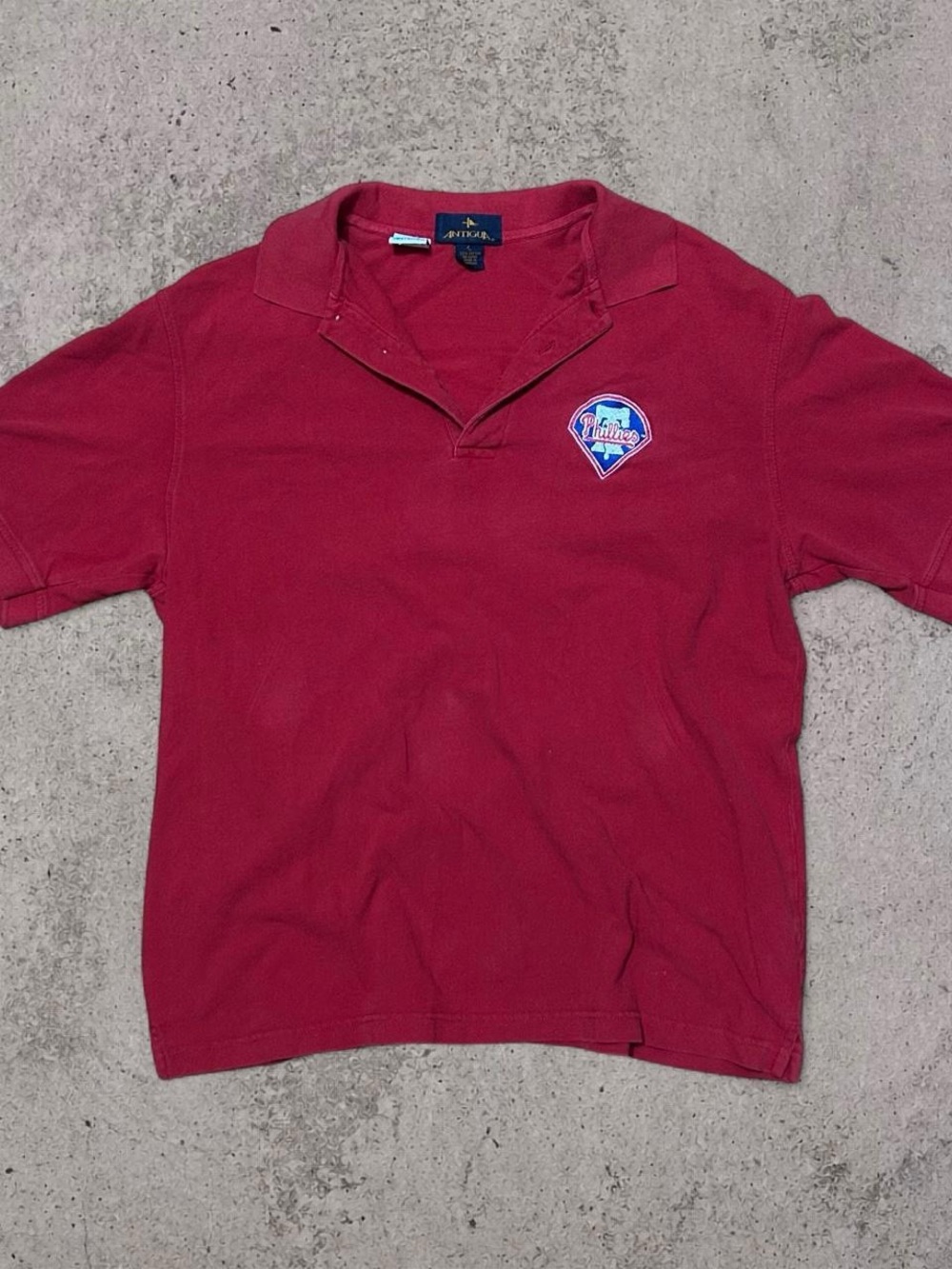 Antigua Philadelphia Phillies Red MLB Polo Shirt